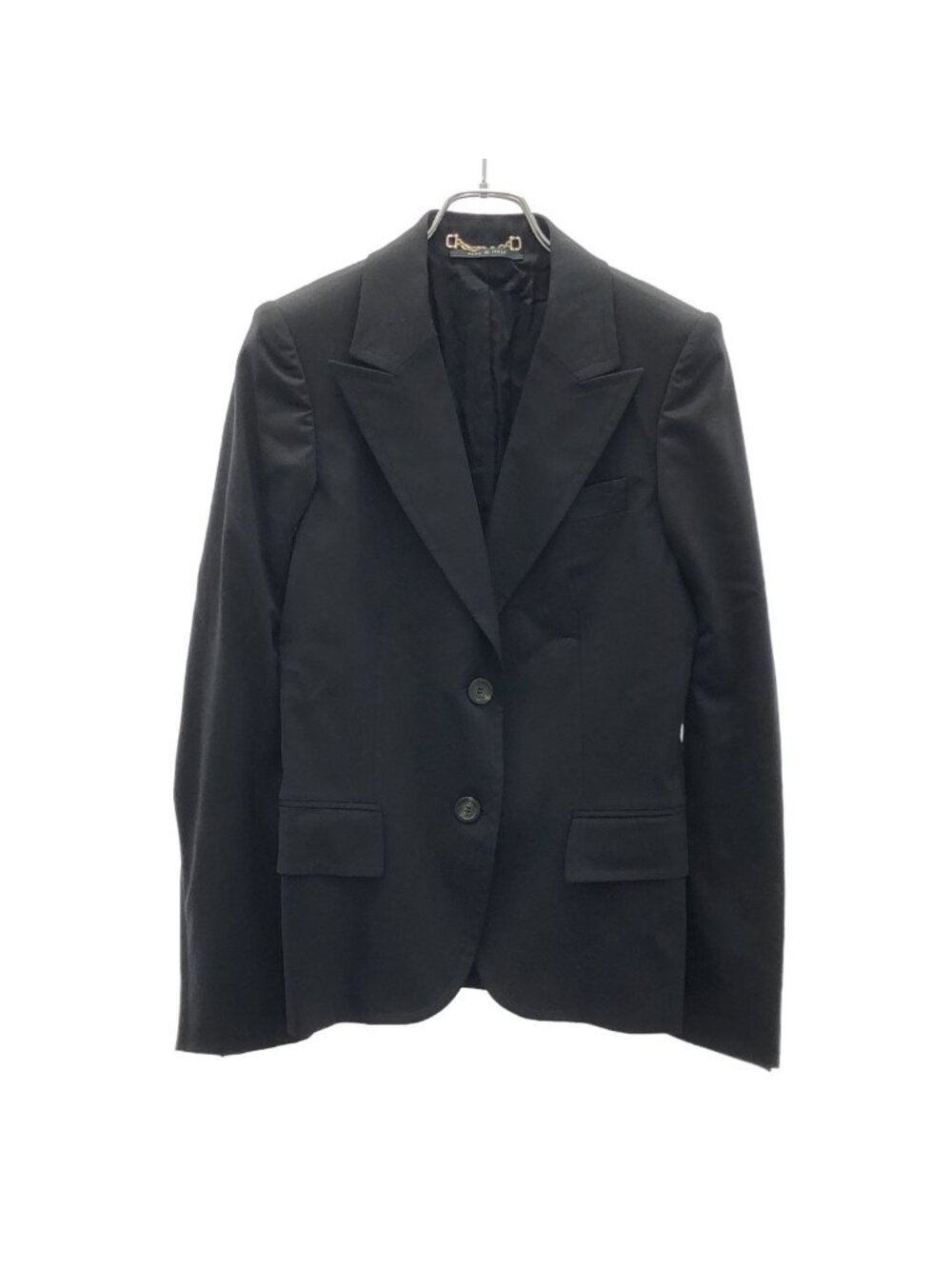 Gucci Peak Lapel Jacket &Trousers Pants Set Suit Black